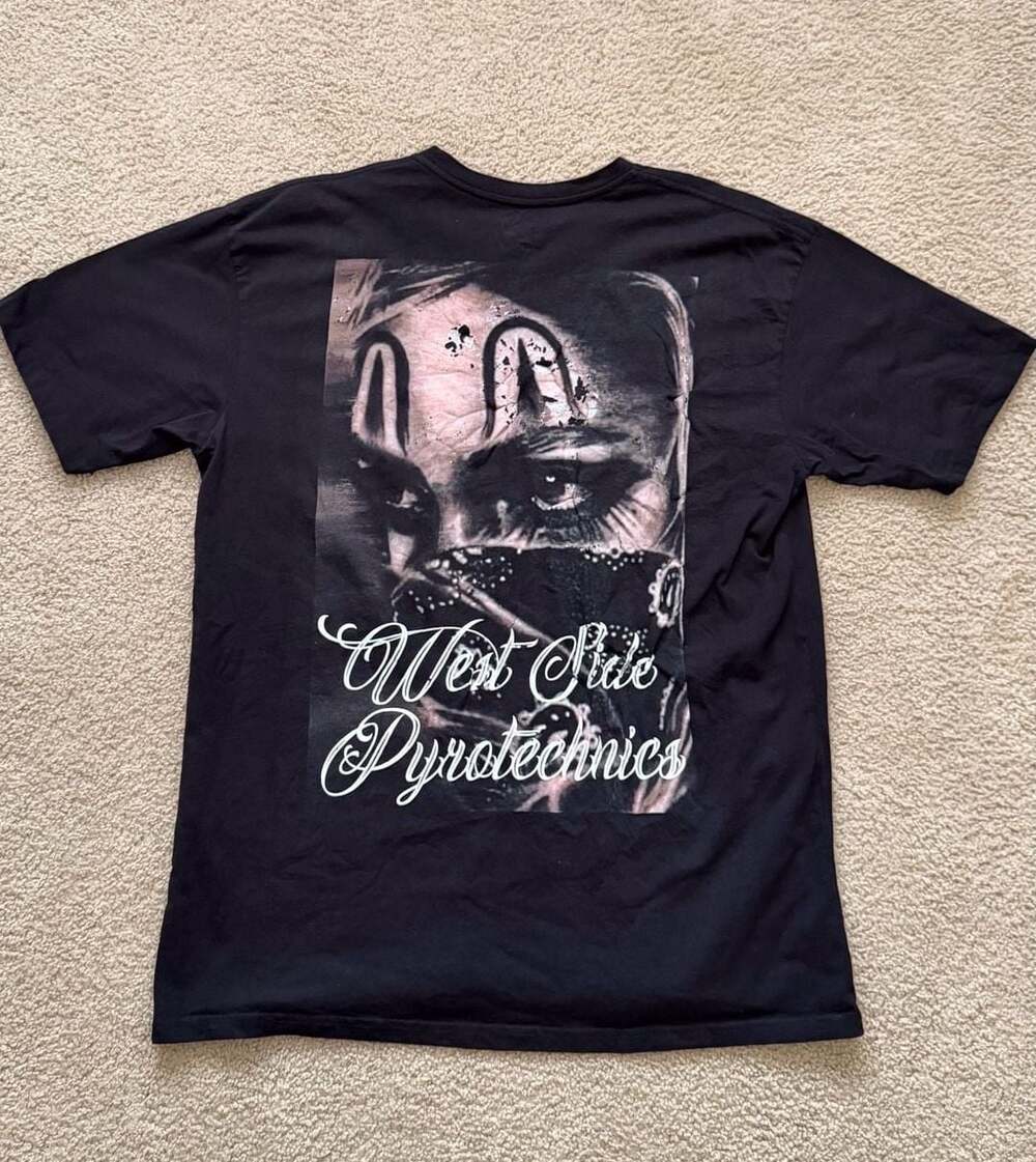 West Side Pyrotechnics Chola Clown Bandana Graphic T-Shirt Size XL